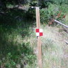 sign to mark trail, just west of dog lake trail head parking