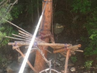 Broken tyrolean tree stand, 7/12/12.