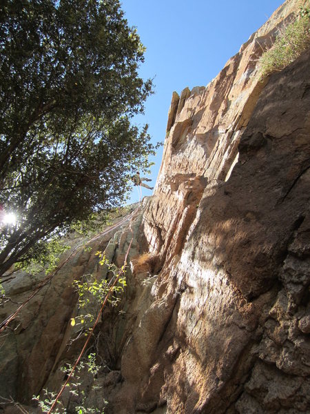 Climber rappelling Jimmy Dean