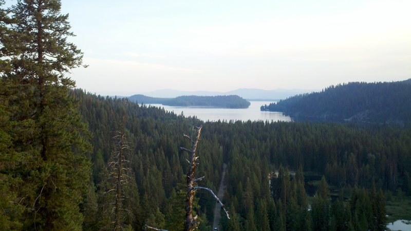 View from the top of thinking spot. Looking out at Payette Lake 