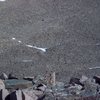 tiny orange dot is the tent in the long's boulderfield.  Simon guards the tent from marmots down below while staving off illness