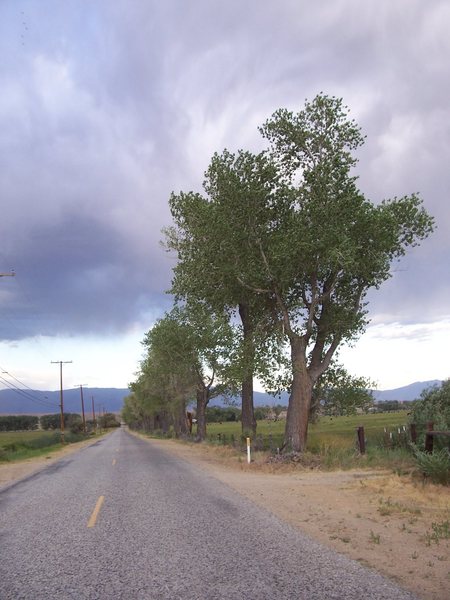 Driving out from Pine Creek area, CA