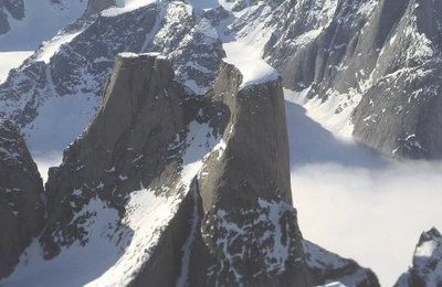 Climbing in Mount Asgard Nunavut