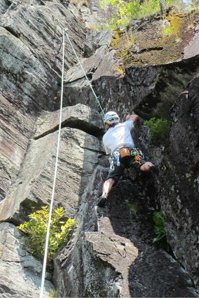 dave up high on the route...