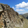 The buttress from the approach ramp.