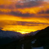 Sunset as seen from Oberalp