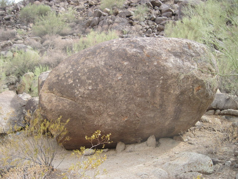 Spiders Boulder, left side is "Spiders from Mars" V6, right is unnamed V5, on the back side is "Spiders from Pluto" V3 off width.