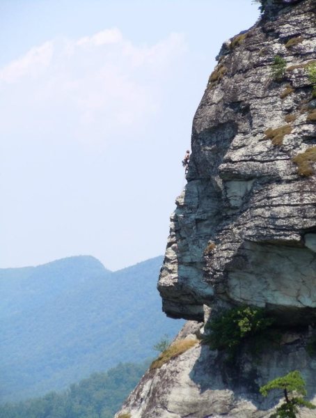 The beautifully exposed third pitch of The Prow.    