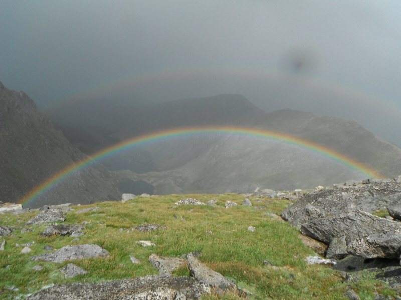 We were hit by some thunderstorms as we topped out...the end result was this. This is also the reason for the route name.