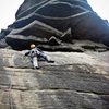 Me on Flying Buttress, Stanage, England.