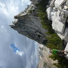 Descending from Cathedral Peak.