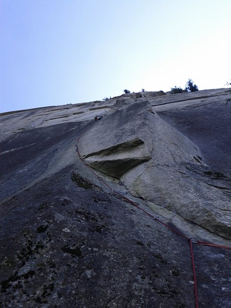 AR cranking through the Left Side.  View from the belay.