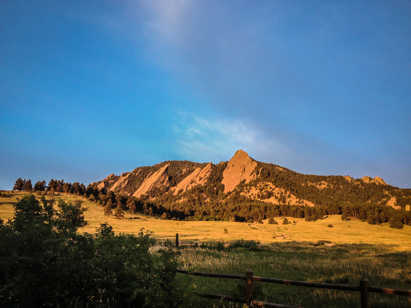 Early morning at the Flatirons.