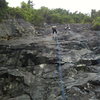 Rapping down. Nice route with a fun crux.