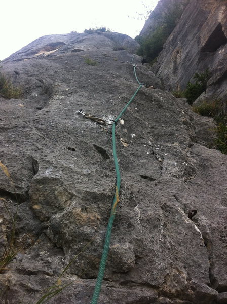 Looking up at the start of the climb.