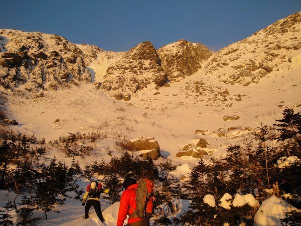 Approaching the Huntington Ravine