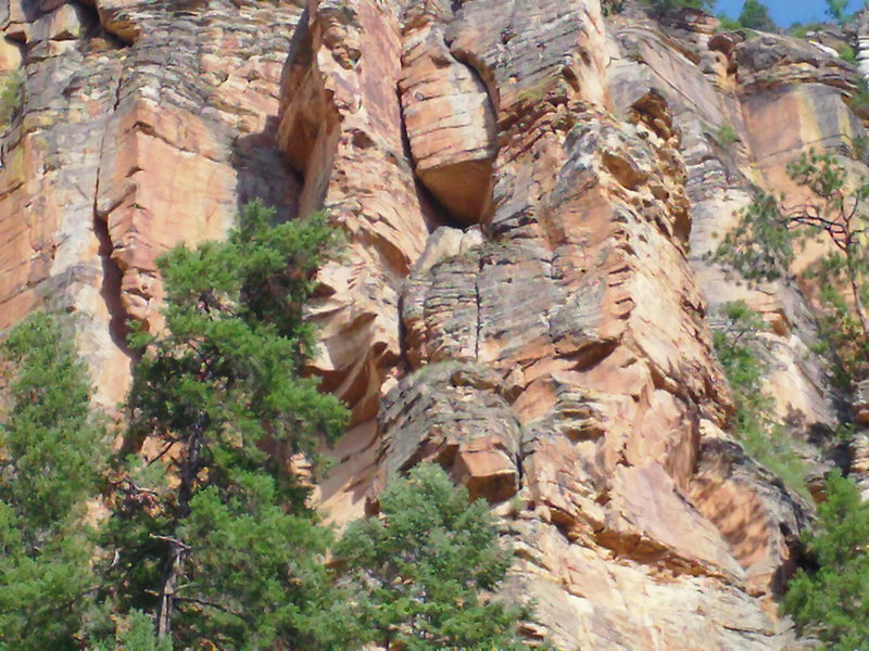 Grassy ledge center photo is where you will find the anchors for Jane as well as a spectacular view!