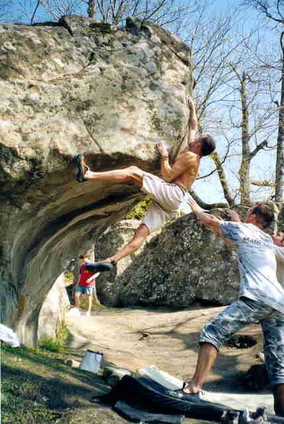 "Ermenegilda" Dx side 7c (about v9)<br>
Very beautiful problem in Meschia Italy,unfotunately not playable anymore.