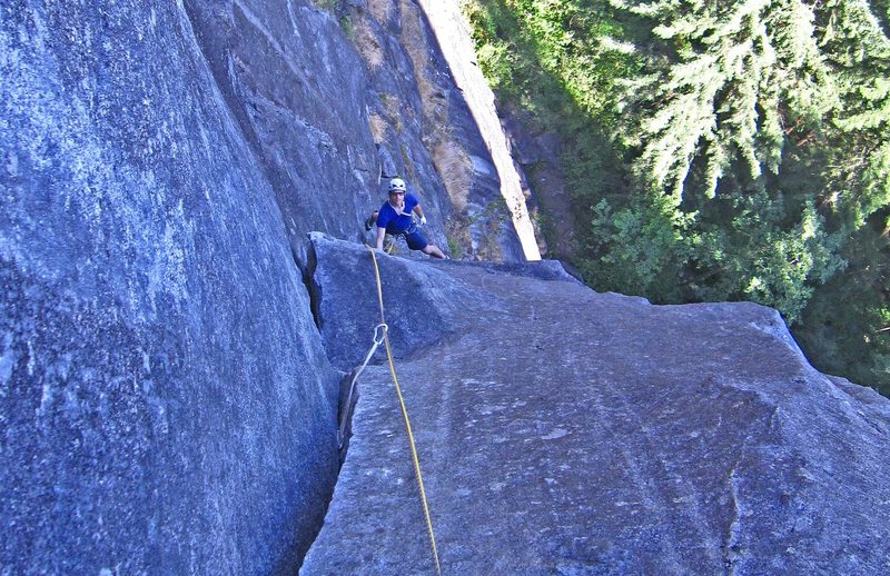 Nicola Masciandaro in the middle of the second pitch.