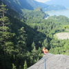 Topping out on Slot Machine, great views looking south towards Howe Sound