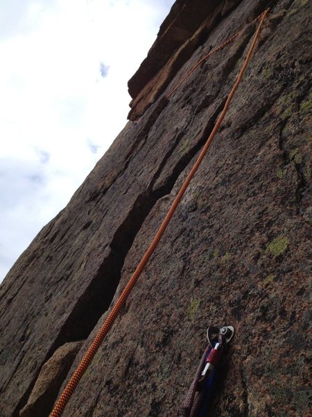 Anchors at top of pitch 3. The only real anchors on the route.