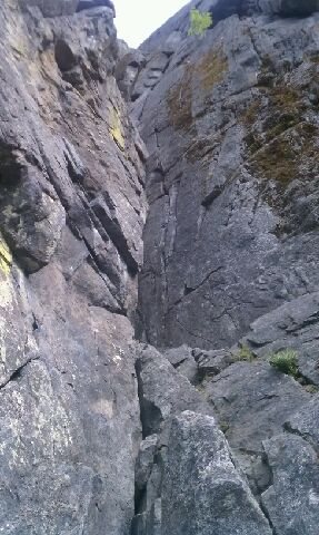 1st pitch, I had trouble finding protection near the top, just couldnt reach the piton. I am a beginner though:)