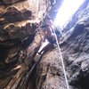 P-2. Fun, if you're not leading it. ; ) <br>
Although, Jonny liked it. : ) He chose to place a Big Bro, and not clip the retro bolt, which may, or may not still be there. It's been awhile since we were on Healy's. Climbers beware.<br>
<br>
