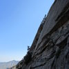 The awesome second pitch of Warm and Free as seen from climber's right