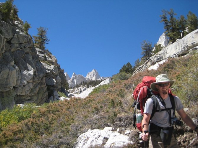 first view of Whitney from trail