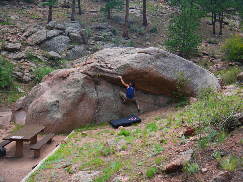 Bouldering/picnic area in Eleven Mile Canyon