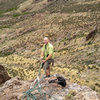 Belaying from the top using an ATC guide.  