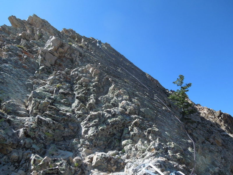 Nearing the belay on Pitch #9.