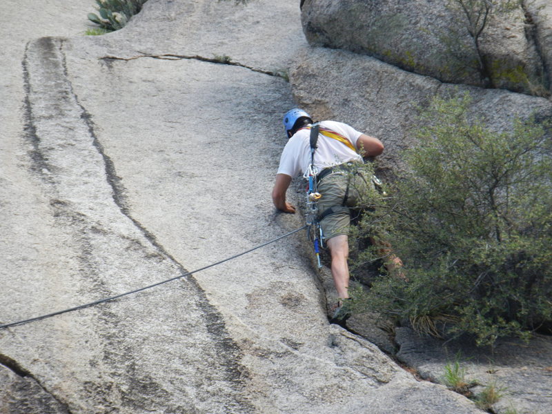 Tom Claus leading the slab below P1