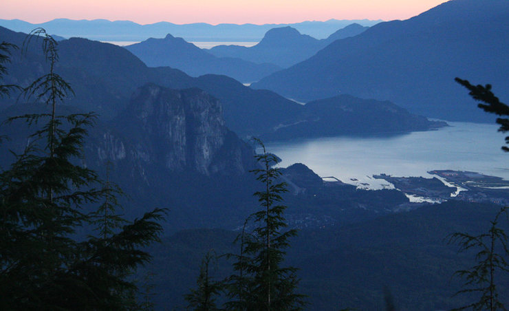 Sunset over Howe sound