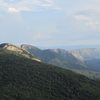 From L to R:  Hawksbill, Table Rock, the NC wall, and Shortoff 