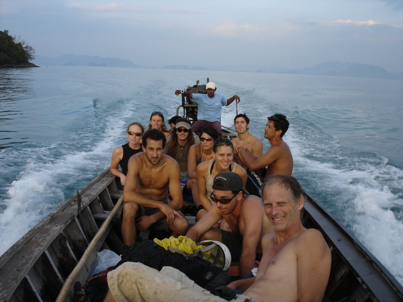 The First ascent crew coming back from the GRATEFUL WALL in early January '05... a few weeks after the '04 tsunami.