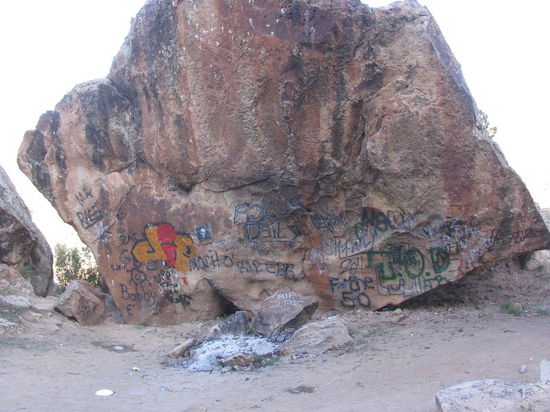 A while back some graffiti showed up in Unaweep in the Rock Garden. The Western Colorado Climbers Coalition and the Grand Junction Climbing Center have been working with the Bureau of Land Management to get this graffiti removed. As with any government agency, there was a lot of red tape to cut through, but we are pleased to tell everyone that the job is done. A BLM crew went up the other day and removed much of the graffiti leaving only shadows of the paint. These shadows will be removed shortly, but that is the hardest part of graffiti removal. The WCCC and GJCC would like to thank the BLM for all their hard work.