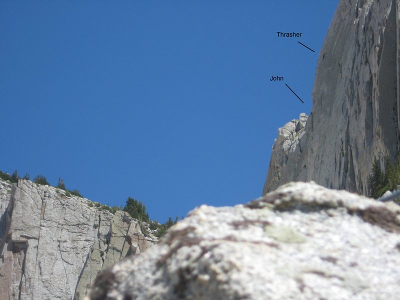 Lone peak. Question mark wall. Trip report: http://rjohnasay.blogspot.com/2011/07/lone-peak-trad-climbingworld-class.html