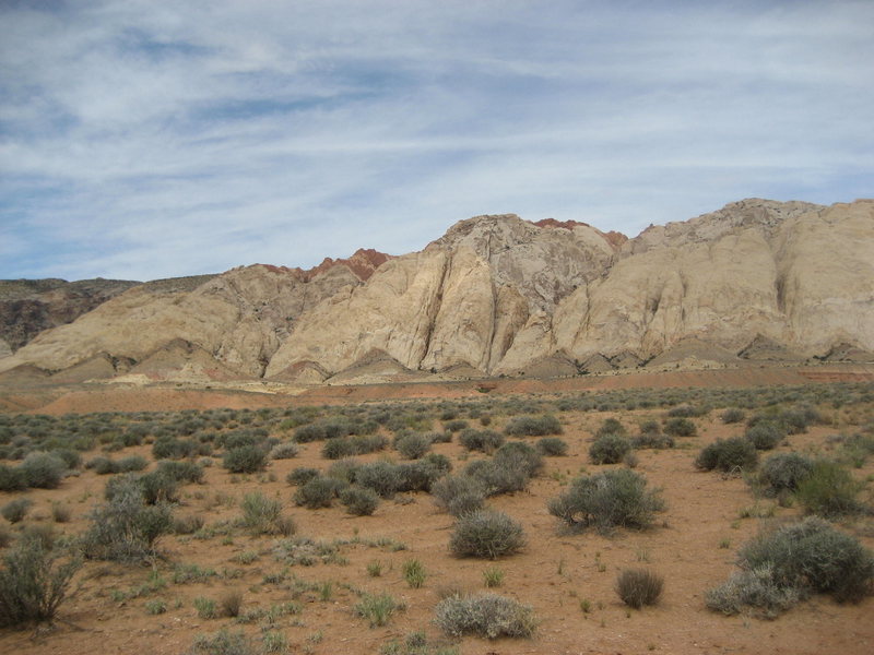 Looking towards Crags L,M and N .Three Fingers Canyon on the far left