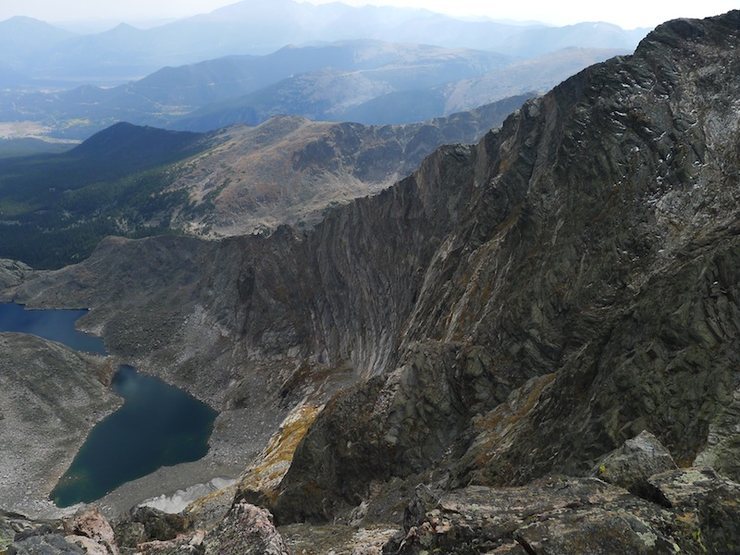 Another view of Spectacle Lakes and Donner Ridge.