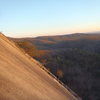 Distant view of No Alternative at Stone Mountain.