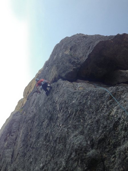 Sending the lower section of Route. The Overhang section is just to the right of the photo. 