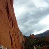 chillin on a multi-pitch route @ Garden of the Gods