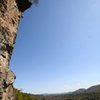 the wide angle warps it a bit but the point is... beautiful exposed climbing