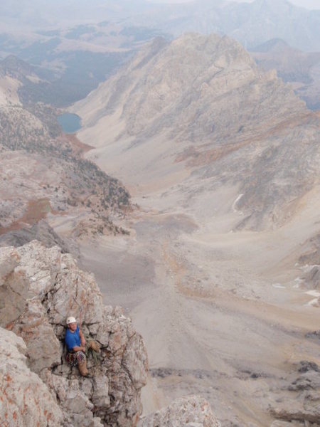 Kevin at the belay on top of the last pitch.