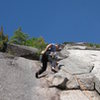 Brad White leads the second pitch flake<br>
of Old Route. Photo by Matt Peer