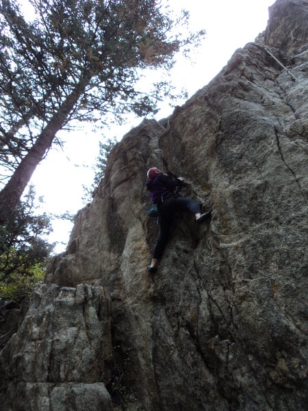 Deb in the crux section.