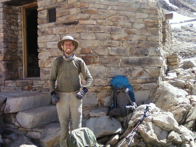 This is a picture of me on Muir Pass in Kings Canyon NP, not long after spraining my ankle