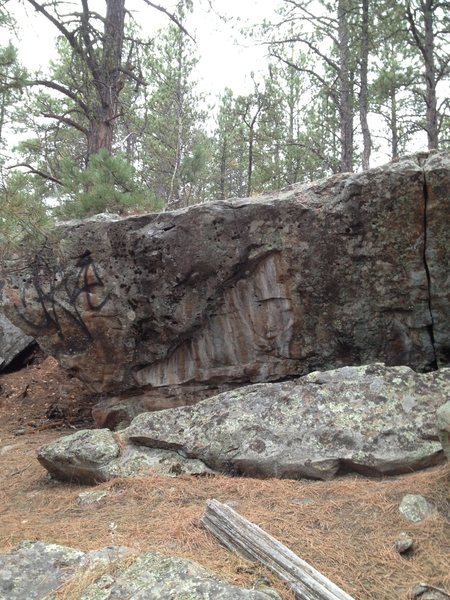 Under-cling Problem boulder.