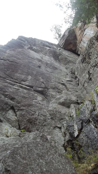 View looking up from the base, Labat-Ami on the right.